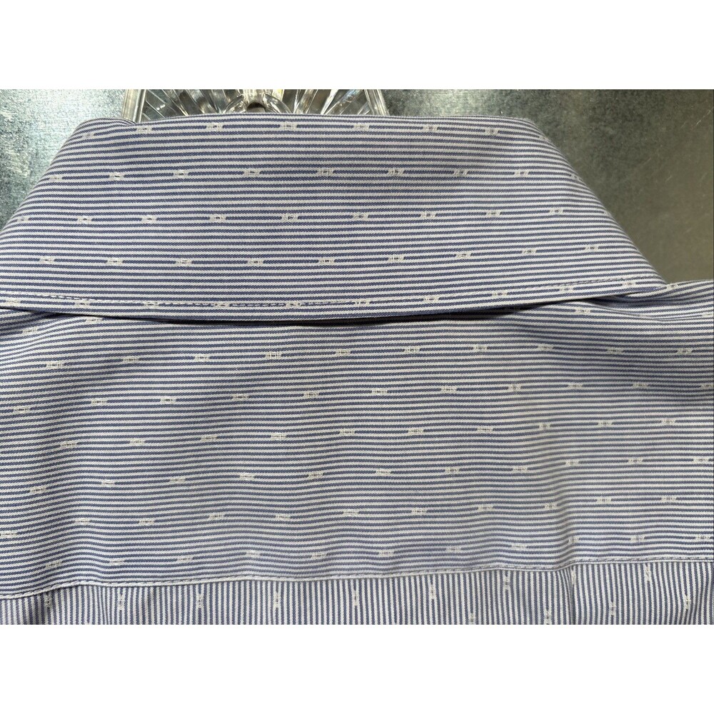 Scotch & Soda My Favorite Dress Shirt L Blue Stripes Long Sleeve Button Up - Picture 6 of 16
